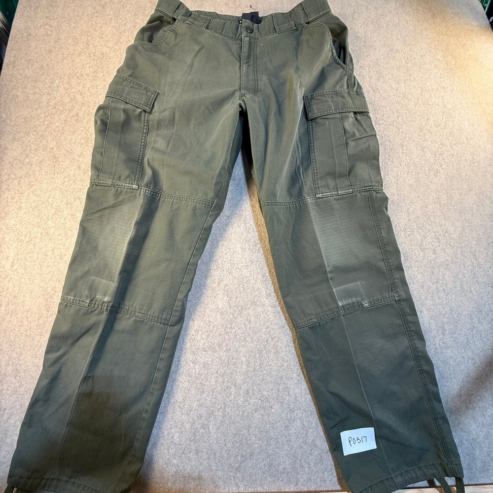 5.11 Tactical Series Cargo Pants Mens L Regular Olive Green Ripstop TDU Trousers